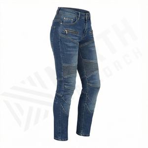 Pantalones Vaqueros Reforzados para Motociclismo para Mujer, Pantalones de Carreras con Forro de Aramida y Acolchado Extraíble, Nuevos - Product Image 3