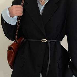 Wholesale Womens <b>Vintage</b> Thin <b>Belt</b> Custom Simple Fashion Dress <b>Belt</b> with Alloy Buckle - Product Image 4