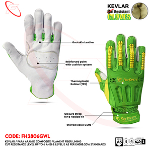 ถุงมือหนังสำหรับทำงานกันแรงกระแทกตัดทนต่อแรงกระแทก - Product Image 5