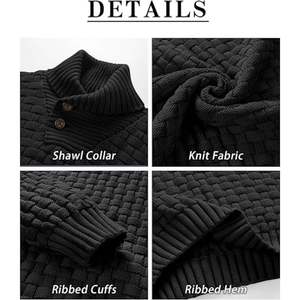 Suéter de poliéster con logotipo personalizado de alta calidad, diseño de punto suave para hombres de color sólido, venta al por mayor - Product Image 6