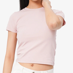Camisetas Cortas Transpirables para Mujer, Precio de Oferta, Personalizadas al por Mayor, Hechas a Medida, Camisetas Cortas de Manga Corta para Mujer - Product Image 6
