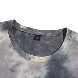 Sin marca de moda de algodón Tie Dye hombres camisetas de manga corta OEM estampado proveedor para entrenamiento gimnasio y uso diario - Product Image 2