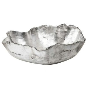 Bol de service moderne en fonte d'aluminium argenté Bol de service en fonte d'aluminium et en métal de qualité exclusive pour les événements spéciaux et les mariages - Product Image 3