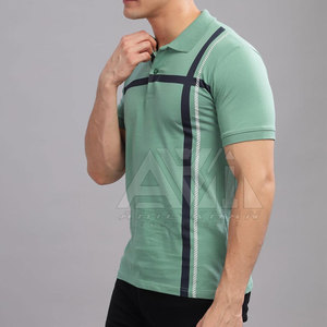 Camiseta Polo Personalizada OEM para Hombre, Camiseta Polo de Algodón de Manga Corta Informal con Rayas en Contraste, Fabricante de Camisetas Polo - Product Image 2