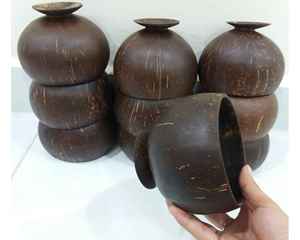 Tazón de cáscara de coco decorativo ecológico de Vietnam hecho a mano y duradero para el mercado de exportación Tazón de cáscara de coco venta - Product Image 4