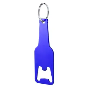 Portachiavi in Metallo Personalizzati con Apribottiglie Basel, Gadget - Product Image 3
