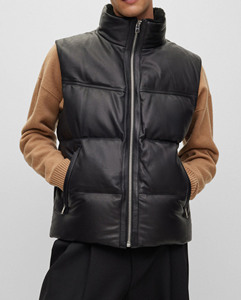 Veste matelassée en toile pour homme de haute qualité à col montant, couleur unie, imperméable, coupe-vent, respirante, avec capuche, pour l'hiver - Product Image 4