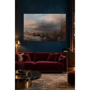 Impression sur toile de Fida Achenbach, Baie de Naples et Vésouvia - Product Image 3