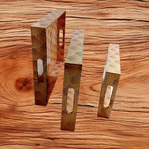 Juego de 3 bandejas artesanales de madera para servir, juego de bandejas de café esmaltadas impermeables, tamaño 15x11x2 pulgadas, Material MDF - Product Image 5