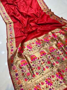 Reedy pour votre prochaine fonction Pure Soft Silk With gold zari Paithani saree party wear - Product Image 5