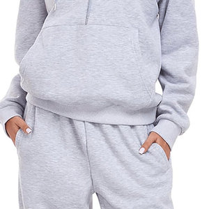 Chándal de Color liso de alta calidad para mujer, ropa de calle, recién llegado, chándal de algodón 100% informal personalizado para adultos para mujer - Product Image 4