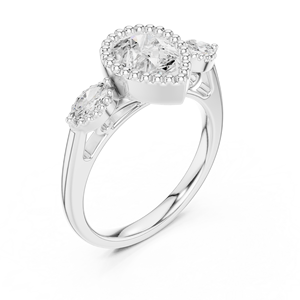 Dusk <b>locket</b> jewels Solitaire 18K Gold Ring with Big Stone - Product Image 4