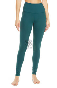 Leggings de yoga taille haute doux avec logo personnalisé pour femmes, pantalons moulants pour la course et le sport - Product Image 3