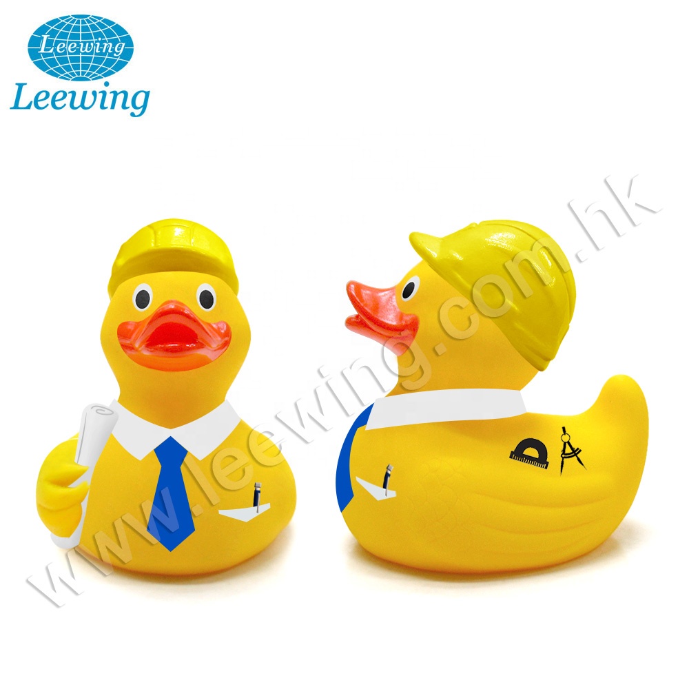 Funny Yellow Builder Rubber Duck for Engineers & Architects