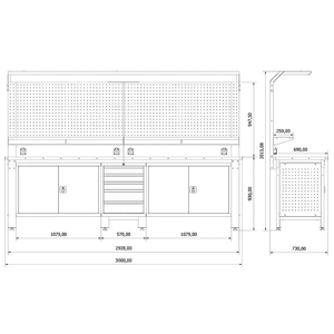 โต๊ะทำงานโลหะอุตสาหกรรมขายดี พร้อมส่วนประกอบหลักของเครื่องยนต์และชิ้นส่วนลูกปืน ประสิทธิภาพสูง รับประกัน 3 ปี - Product Image 4