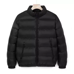 Vestes matelassées en duvet pour hommes, logo personnalisé, qualité supérieure, vente en gros, lumière extérieure, couleur canard, rembourrage en duvet, style hiver - Product Image 3