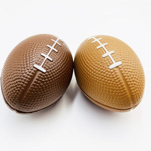 Ballon de football de rugby anti-stress marron en mousse PU souple - Product Image 2