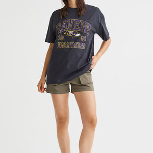 100% algodón logotipo personalizado impreso en blanco camisetas de mujer al por mayor camiseta de mujer lisa - Product Image 3