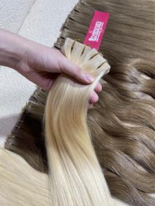 Meilleur vendeur Cheveux à bande invisible Fournisseur de faisceaux de cheveux humains brésiliens brillants Meilleure qualité Cheveux humains doublement étirés - Product Image 5