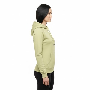 Sudadera con Capucha de Diseño Nuevo en Amarillo Pálido, Gruesa, 100% Algodón, Felpa, Estilo Urbano de Lujo, Hombros Caídos, Sudadera Pesada - Product Image 3