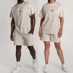 Ensembles de t-shirts 100% coton personnalisés Ensemble de chemises shorts respirantes Fabricant Ensemble de shorts d'été OEM de qualité supérieure pour hommes - Product Image 4