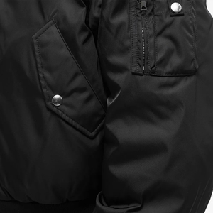 New Arrival Men's Boxy Fit Black Bomber <b>Jacket</b> Oversized <b>Padded</b> 100% Polyester <b>Waterproof</b> Quick Dry and Breathable - Product Image 4