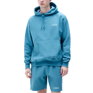 Venta al por mayor Premium Sweat Suits Sets Heavyweight Men's Fleece Hoodie Sweat Suits Conjuntos cortos - Product Image 1