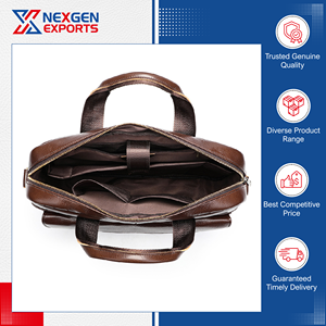 Vente exclusive de sac pour ordinateur portable en cuir PU imperméable de grande capacité et de qualité supérieure avec fermeture éclair à un prix attractif - Product Image 5