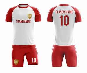 Uniformes de football personnalisés en gros |   Maillots de football numériques OEM 2026 |   Tenues d'équipe respirantes à manches courtes et coupe ajustée - Product Image 3