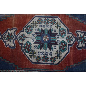 Alfombra clásica turca de área grande tradicional Rojo Negro 2,1 X 3.6ft tejido plano Jacquard técnica 10mm rectángulo pasillo habitación alfombra - Product Image 5