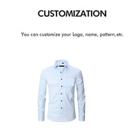 Camisas de Vestir de Negocios para Hombre de Alta Calidad, Manga Larga, Botones, Formales, Poliéster/Algodón, Transpirables, Venta al Por Mayor