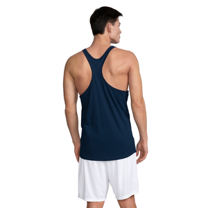 Mens Navy Muscle Tank Golds Gym Muscle Mens Stringer Tank Top Workout <b>Bodybuilding</b> Sleeveless Training <b>Vest</b> Fitness Wear - Product Image 3