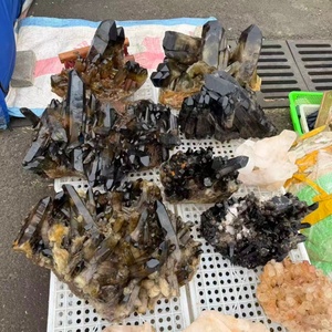 Grandi Cluster di Cristallo di <span class=keywords><strong>Quarzo</strong></span> Naturale Trasparente, Punte di Cristallo di <span class=keywords><strong>Quarzo</strong></span> <span class=keywords><strong>Citrino</strong></span> Fumé Grezzo, Decorazione Estetica per la Casa, <span class=keywords><strong>Pietra</strong></span> Energetica per Reiki - Product Image 6