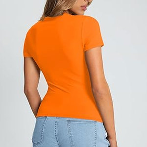 Next Level Apparel Camiseta de mujer Camisetas básicas para mujer Tops de verano Tops cortos de manga corta Slim Fit Gym Workout T Shirt - Product Image 3