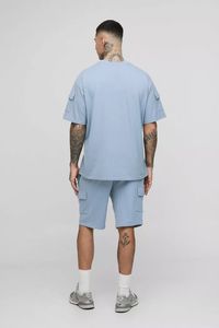 ชุดวอร์มสั้นโอเวอร์ไซส์ผู้ชายอินเทรนด์ทรงสูงยูทิลิตี้ของผู้ชายชุดวอร์มแบบสวมหัวระบายอากาศได้คุณภาพพรีเมี่ยม - Product Image 2