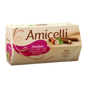 Rouleaux de gaufrettes au chocolat Amicelli avec biscuits et enrobage de chocolat au lait onctueux, emballage en vrac pour les distributeurs et les détaillants - Product Image 1