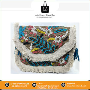Bolso bandolera de algodón Vintage bohemio para mujer, bandolera de gran capacidad hecha a mano con cremallera, estilo portátil a la moda - Product Image 6