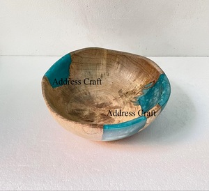 Bol à salade en bois créatif écologique ensemble de vaisselle décorative avec fruits et assiette pour les occasions de fête articles ménagers - Product Image 4