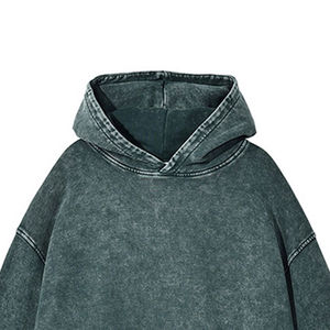 Meilleure vente de sweat à capuche délavé à l'acide pour hommes nouveau design respirant 100% coton sweat pour l'hiver bas quantité minimale de commande tarifs de gros - Product Image 3