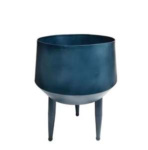 Maceta redonda de hierro de elegancia única, macetas y jardineras de alta calidad estándar de Metal de Color dorado brillante, suministros de jardín para el hogar - Product Image 5