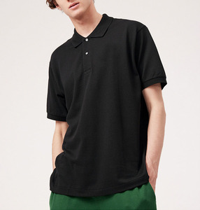 เสื้อโปโลผ้าฝ้าย100% สำหรับผู้ชายเสื้อโปโลแฟชั่นระบายอากาศได้ดีสีทึบ - Product Image 3