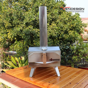 Nhanh chóng công văn 13 inch thép không gỉ gỗ ngoài trời lửa Lò nướng bánh Pizza giảm giá Giá 500 than BBQ grills - Product Image 6