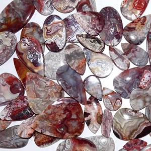 Vente en gros d'agate naturelle folle en dentelle Cabochon de pierres précieuses en vrac Fabrication de bijoux en quartz Pierres précieuses en vrac - Product Image 6