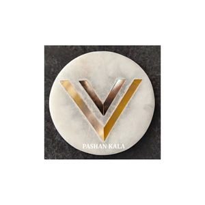 Espejo con incrustaciones de mármol blanco hecho a mano de forma redondeada importador y exportador para fines corporativos y de regalos en el precio más barato - Product Image 1