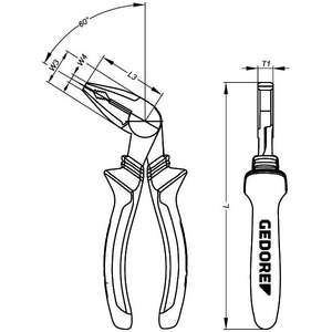 Alicates combinados angulados Gedore 60 con mango 2K - Product Image 5
