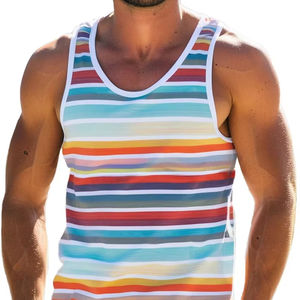 Débardeur Hommes Coton Spandex Hommes Débardeur Haute Qualité 180gsm Gym Débardeur - Product Image 1