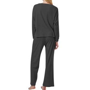 Conjunto de 2 piezas de alta calidad con logotipo personalizado, pijama para el hogar, ropa de dormir de manga corta para mujer, talla grande, precio razonable, OEM 2026 - Product Image 6