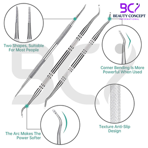 Surgical Stainless Steel Ingrown Toenail <b>Tool</b> <b>Safe</b> Nail Cleaning Treatment Manicure Pedicure <b>Tools</b> Kit Cuticle Pushers - Product Image 3