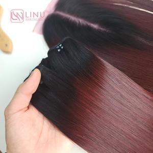 Perruque de cheveux humains Bone Straight Personnaliser la couleur Ombre couleur 100% Extensions de cheveux humains vietnamiens - Product Image 2