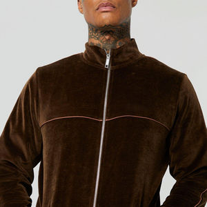 Chándal acampanado ajustado para hombre, logotipo personalizado, nuevo estilo de ropa de calle, Material transpirable de talla grande para adultos, conjunto de invierno sólido - Product Image 5